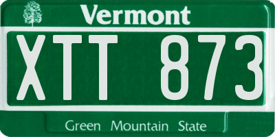 VT license plate XTT873