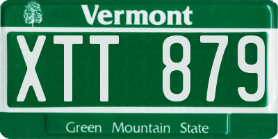 VT license plate XTT879