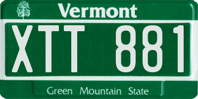 VT license plate XTT881