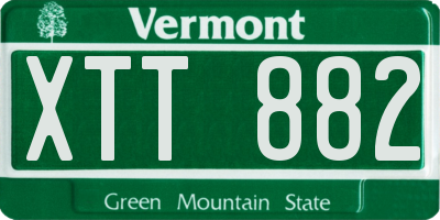 VT license plate XTT882
