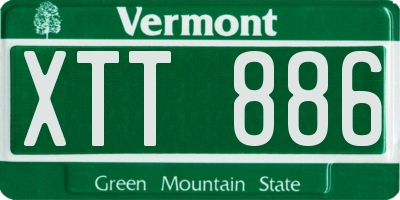 VT license plate XTT886