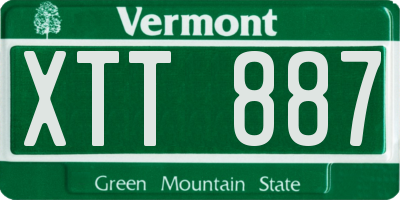 VT license plate XTT887