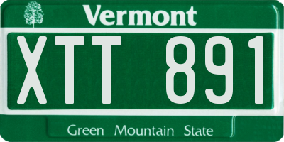 VT license plate XTT891