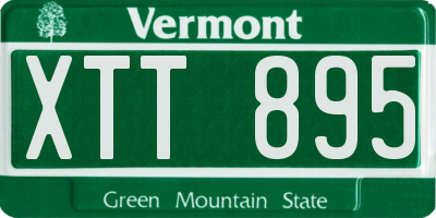 VT license plate XTT895