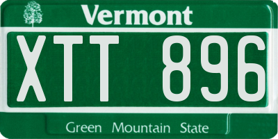 VT license plate XTT896