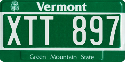 VT license plate XTT897
