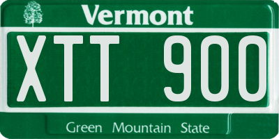 VT license plate XTT900