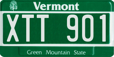 VT license plate XTT901