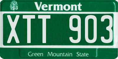 VT license plate XTT903