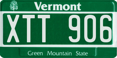 VT license plate XTT906