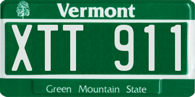 VT license plate XTT911