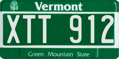 VT license plate XTT912
