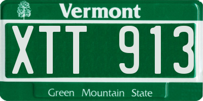 VT license plate XTT913