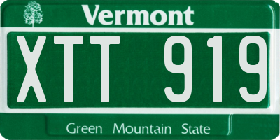 VT license plate XTT919