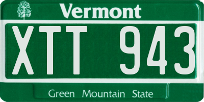VT license plate XTT943