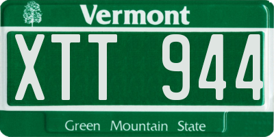 VT license plate XTT944