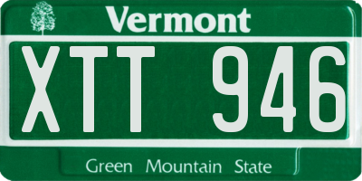 VT license plate XTT946