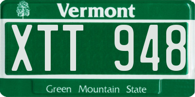 VT license plate XTT948