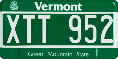 VT license plate XTT952