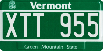 VT license plate XTT955