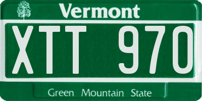 VT license plate XTT970
