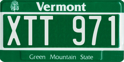VT license plate XTT971