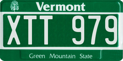VT license plate XTT979