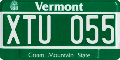 VT license plate XTU055