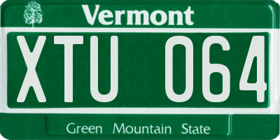 VT license plate XTU064