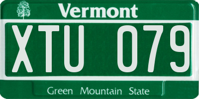 VT license plate XTU079