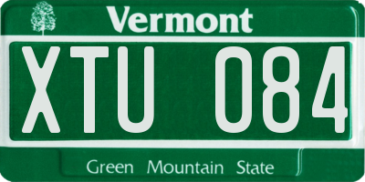 VT license plate XTU084