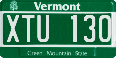 VT license plate XTU130
