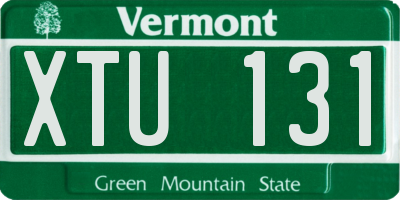 VT license plate XTU131