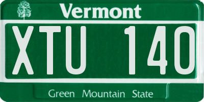 VT license plate XTU140