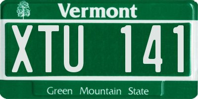 VT license plate XTU141