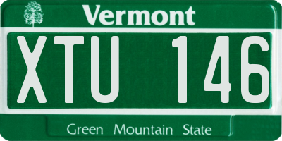 VT license plate XTU146