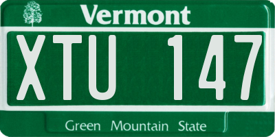 VT license plate XTU147