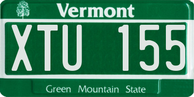 VT license plate XTU155