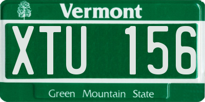 VT license plate XTU156