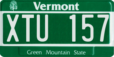VT license plate XTU157