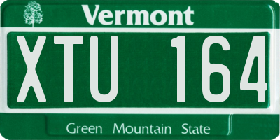 VT license plate XTU164