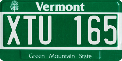 VT license plate XTU165