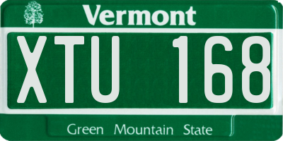 VT license plate XTU168