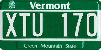 VT license plate XTU170