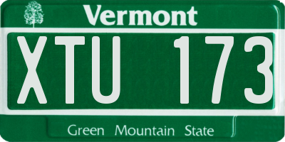 VT license plate XTU173