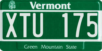VT license plate XTU175