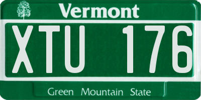 VT license plate XTU176