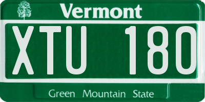 VT license plate XTU180