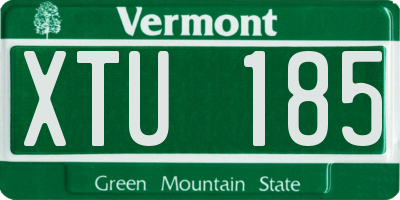 VT license plate XTU185