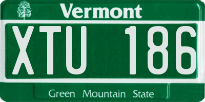 VT license plate XTU186